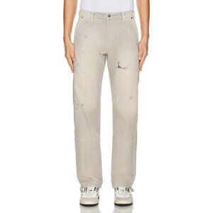 RHUDE Reza Double Knee Pants in Elephant Small New Mens Denim Jeans Trousers